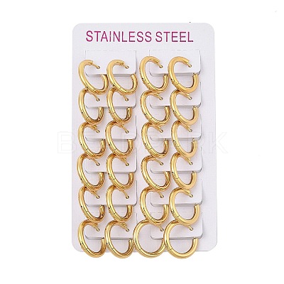 PVD Vacuum Plating 304 Stainless Steel Huggie Hoop Earrings for Women EJEW-F280-07J-G-1