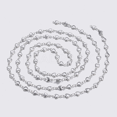 Non-Tarnish 3.28 Feet 304 Stainless Steel Chains X-STAS-P197-038P-1