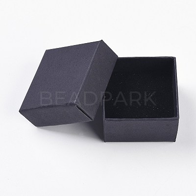 Kraft Paper Cardboard Jewelry Ring Boxes X2-CBOX-G015-01-1