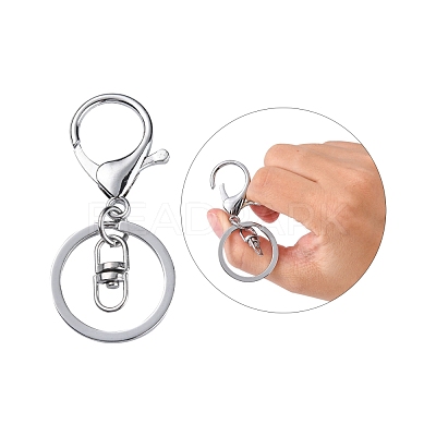 Iron Alloy Lobster Claw Clasp Keychain KEYC-D016-P-1