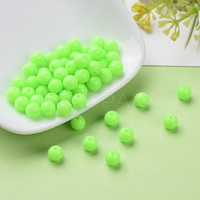 Fluorescent Acrylic Beads MACR-R517-6mm-02-1