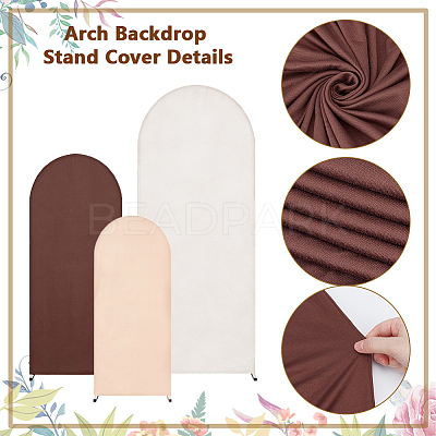 3Pcs 3 Colors Cloth Arch Background Cover for Wedding Party Decor AJEW-DC0004-02-1