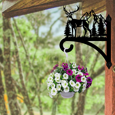 Iron Hanging Plant Hanger Bracket HJEW-WH0095-017-1