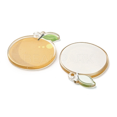 Opaque Printed Acrylic Pendants OACR-I020-06D-1
