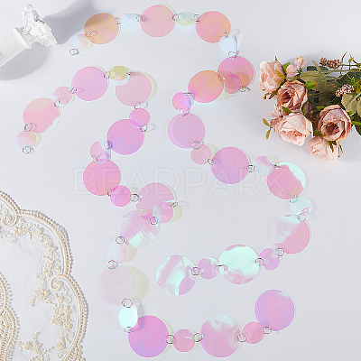 20Pcs PVC Sequin Round Beaded Curtain AJEW-CN0006-55A-1