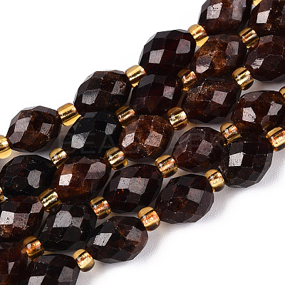 Natural Orange Garnet Beads Strands G-N342-53-8x6-05-1