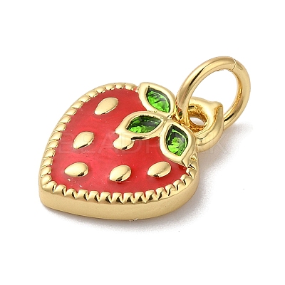 Rack Plating Brass Enamel Charms KK-B092-25G-1