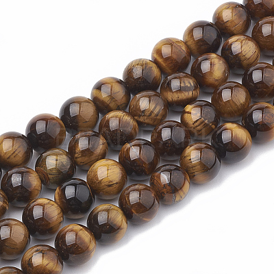 Natural Tiger Eye Beads Strands G-S333-8mm-001-1