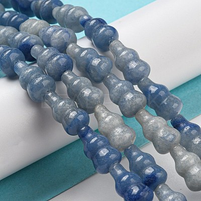 Dyed & Heated Natural Blue Aventurine Beads Strands G-C039-A10-1