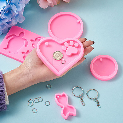 DIY Keychain Silicone Molds Kits DIY-TA0008-64-1
