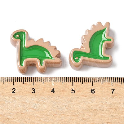 10Pcs Acrylic Enamel Beads OACR-H048-01B-02-1