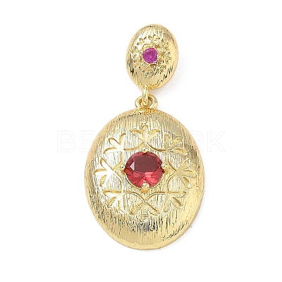 Brass Micro Pave Cubic Zirconia Pendants KK-F939-02B-G-1
