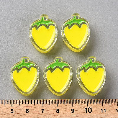 Transparent Enamel Acrylic Beads X1-TACR-S155-003H-1