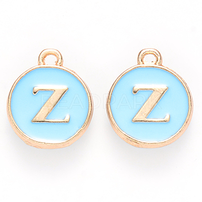Golden Plated Alloy Enamel Charms X-ENAM-S118-04Z-1