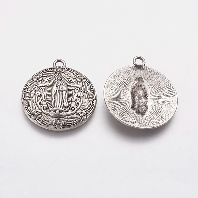Alloy Lady of Guadalupe Pendants X-PALLOY-A20033-AS-FF-1