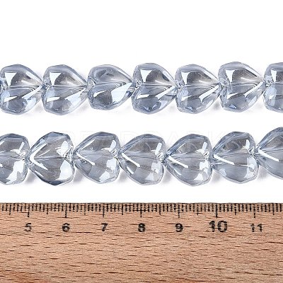 Electroplate Transparent Glass Beads Strands EGLA-N056-01A-01-1