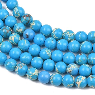 Natural Imperial Jasper Bead Strands G-P260-01-6mm-1