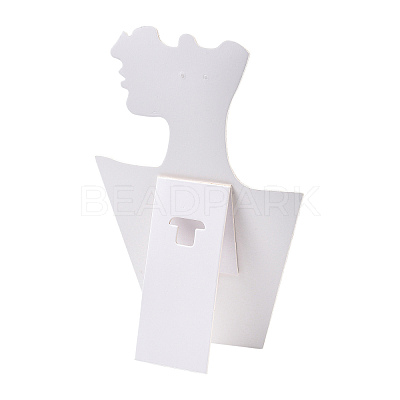 Cardboard Covered with Velvet Necklace & Earring Display Stands ODIS-Q041-04A-02-1