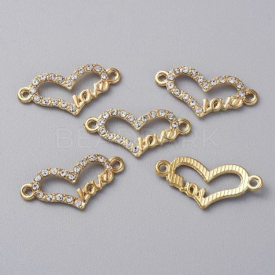 Alloy Crystal Rhinestone Connector Charms RB-WH0001-06C-1