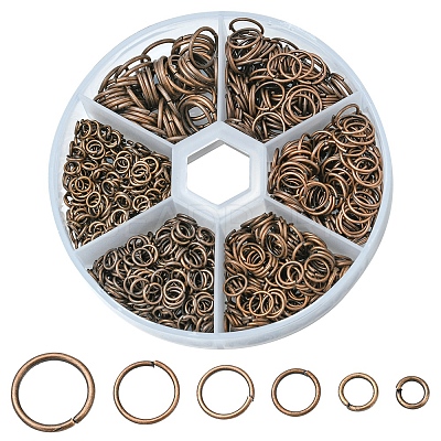 1 Box Iron Open Jump Rings Set IFIN-YW0001-44R-1