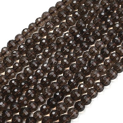 Natural Smoky Quartz Beads Strands G-C280-B09-6mm-1