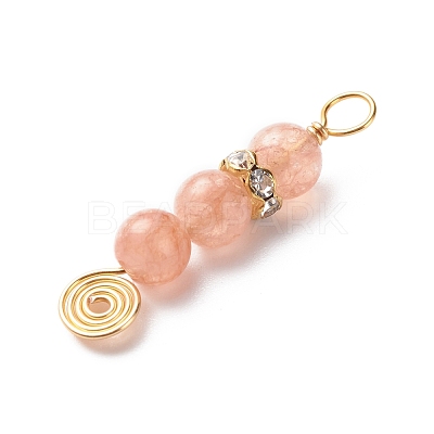 Natural Mixed Gemstone Pendants PALLOY-JF01890-1