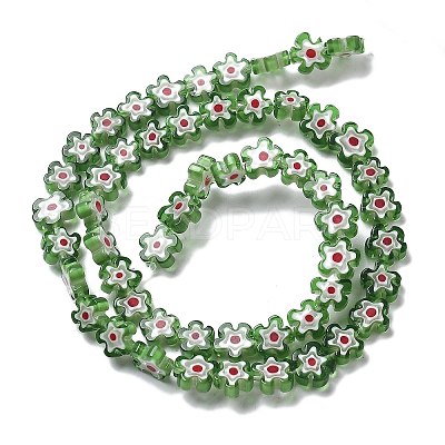 Handmade Millefiori Lampwork Beads Strands LAMP-F035-09Q-1