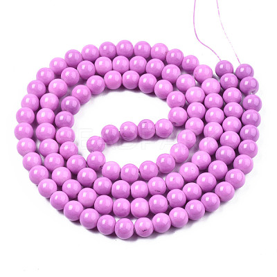 Baking Paint Glass Round Bead Strands DGLA-Q020-8mm-11-1