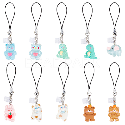 10Pcs Resin Pendants Decorations HJEW-OC00081-1