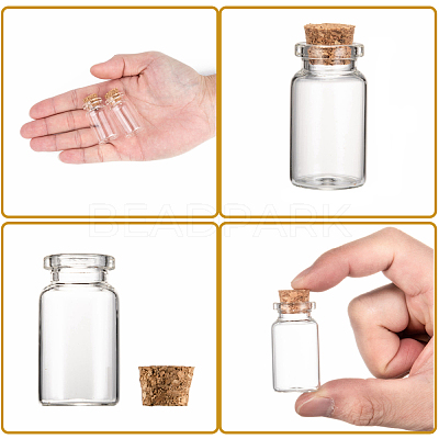 Glass Jar Glass Bottles AJEW-H004-7-1-1