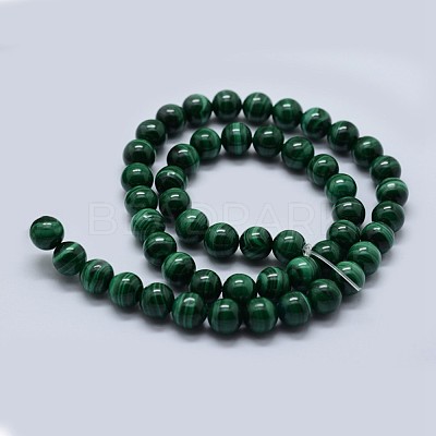 Natural Malachite Beads Strands G-F571-27A1-4mm-1