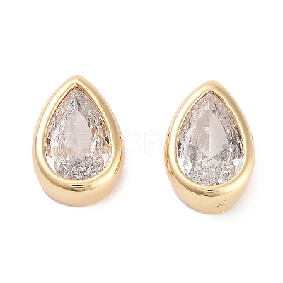 Brass Cubic Zirconia Beads X-KK-C051-60G-05-1