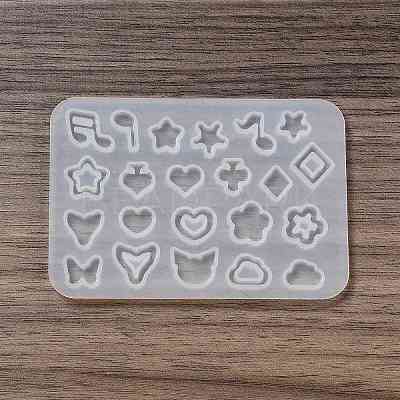 DIY Star/Heart/Flower/Music Note Shaker Filler Silicone Quicksand Molds X-DIY-G079-03B-1