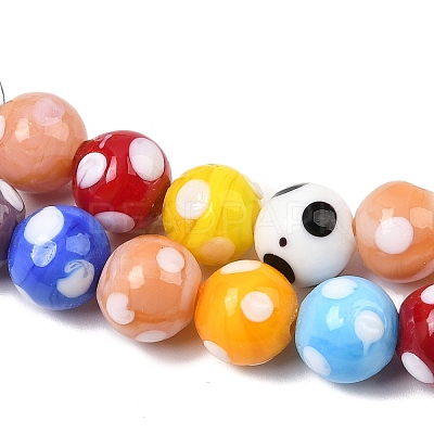 Handmade Lampwork Beads LAMP-D002-10mm-01C-1