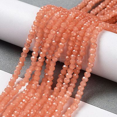 Baking Paint Imitation Jade Glass Bead Strands DGLA-A034-J2MM-A31-1