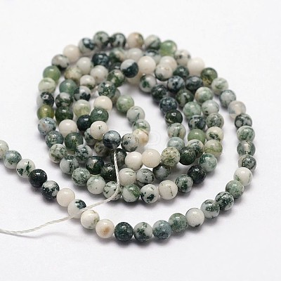 Natural Tree Agate Beads Strands X-G-N0192-01-3mm-1