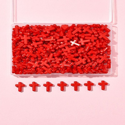 200Pcs Opaque Acrylic Beads SACR-FS0001-40A-1