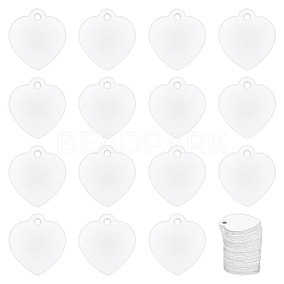 30Pcs Blank Double-sided Heat Transfer Aluminium Pendants DIY-BC0012-89C-1