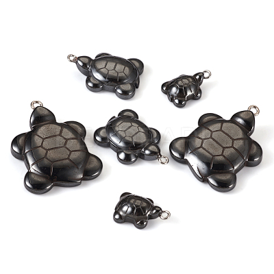 6Pcs 3 Styles Non-magnetic Hematite Pendants G-TA0001-43-1