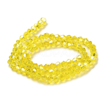 Transparent Electroplate Glass Beads Strands EGLA-A039-T3mm-B21-1