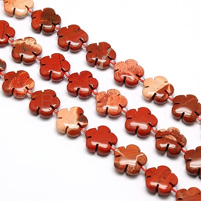 Natural Red Jasper Flower Beads Strands LS-G-L241B-01-1