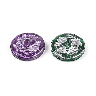 Baking Paint Transparent Glass Beads DGLA-N018-24B-1
