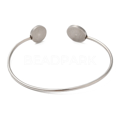 Non-Tarnish 304 Stainless Steel Bangle Makings STAS-R123-01P-1