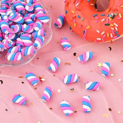 Handmade Polymer Clay Charms X-CLAY-T016-83H-1