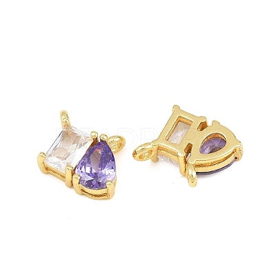 Brass Pave Cubic Zirconia Charms CU-CBA6A75-03G-01-1