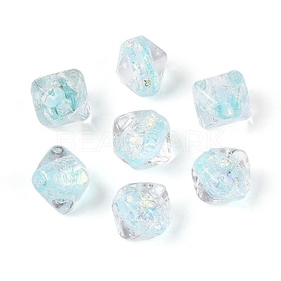 Handmade Foil Glass Beads Strands FOIL-N033-01C-1