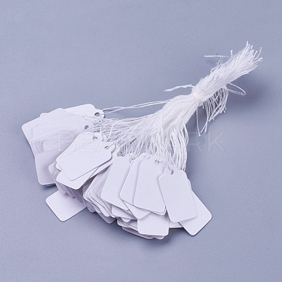 White Rectangle Jewelry Price Tags X-TOOL-C003-02-1