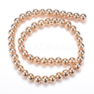 Electroplate Non-magnetic Synthetic Hematite Bead Strands G-Q466-3mm-04-1