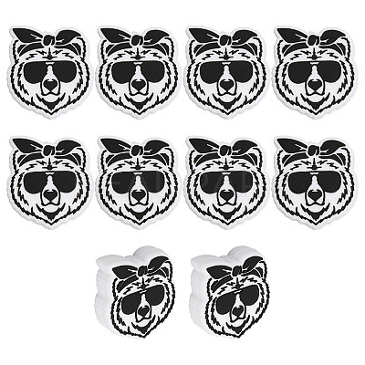 10Pcs Food Grade Eco-Friendly Silicone Beads SIL-CA0001-98-1