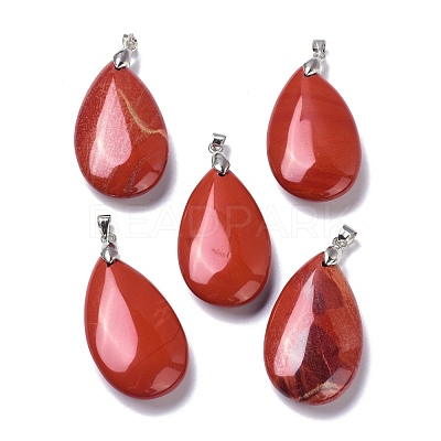 Natural Red Jasper Pendants G-D084-01P-B11-1